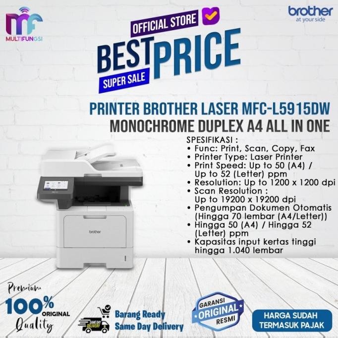 

Printer Brother Laser MFC-L5915DW (Pengganti MFC-L5900DW) Monochrome