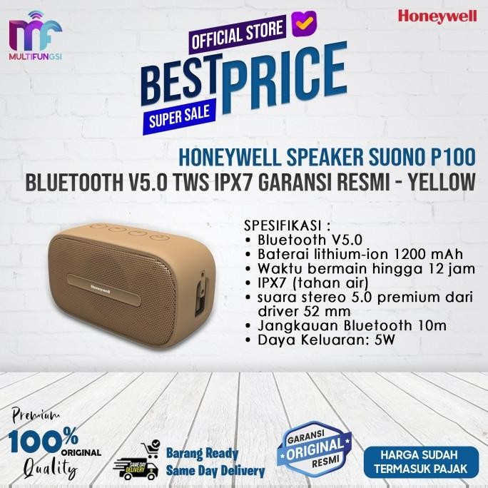 

Honeywell Speaker Suono P100 Bluetooth V5.0 TWS IPX7 Garansi Resmi