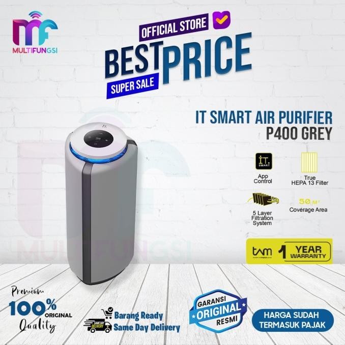

IT Smart Air Purifier P400 HEPA 13 Ionizer Active Carbon Garansi Resmi