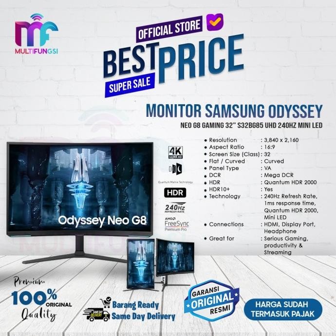 

Monitor Samsung Odyssey Neo G8 Gaming 32" S32BG85 UHD 240Hz Mini LED