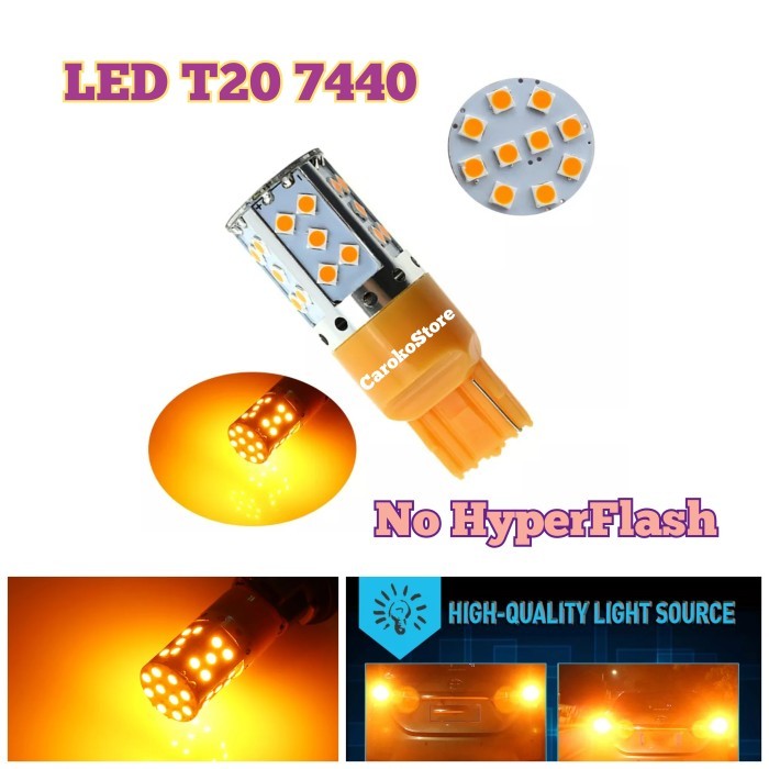 LAMPU LED SEIN MOBIL T20 7440 FREE ERROR