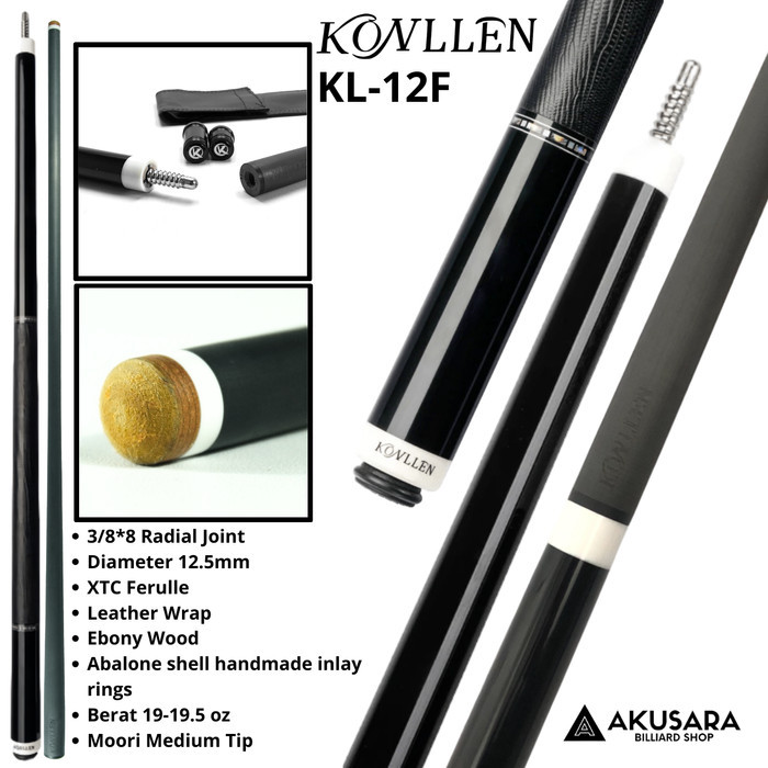 STIK BILLIARD KONLLEN KL-12F STIK 12.5MM CARBON FIBER CUE