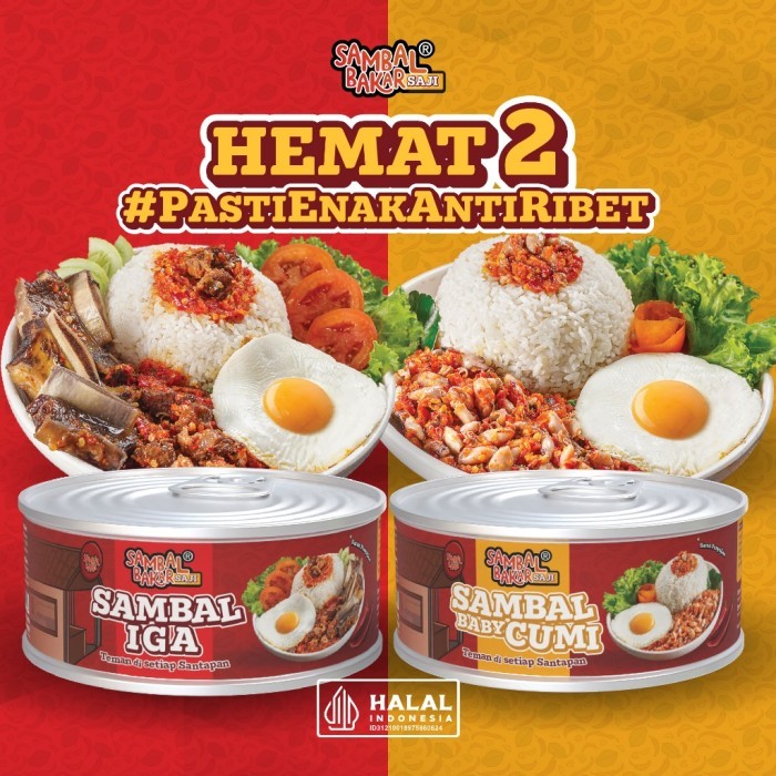 

Sambal Bakar Iga & Baby Cu - Paket Hemat 4 Pcs / Sambal Bakar Indonesia / Sambal Bakar Viral