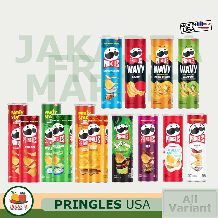 

Ready Gas!!! Pringles Import Usa All/Wavy/Pizza/Scorchin/Lightly Kripik Kentang