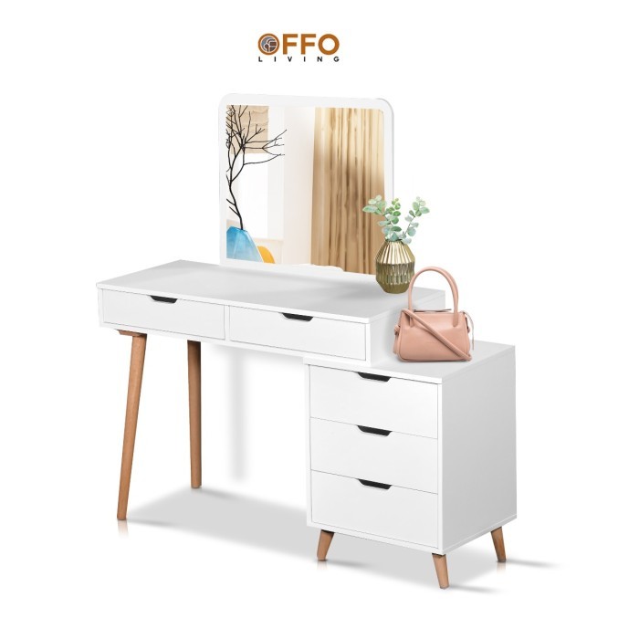 Offo Living - Meja Rias Nimalis Dengan Drawer - Mrsl-03