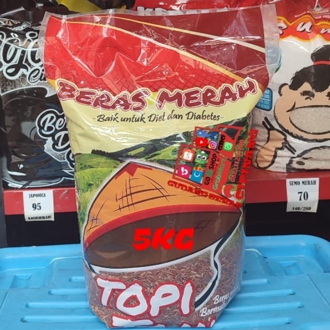 

TERBARU BERAS MERAH CAP TOPI TANI PECAH KULIT SOSOH PULEN 5KG BISA GRAB!