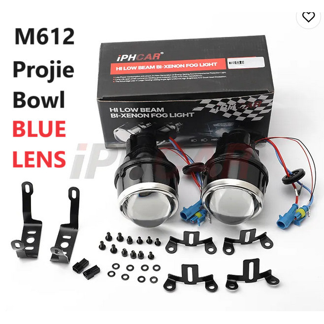 TERMURAH - M612 IPHCAR Biled foglamp projector blue lens 3 inch 3" HID LED mobil