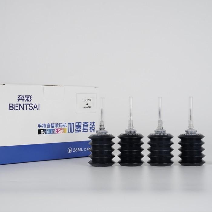 

Refill Ink, Black For Bentsai B80 Set Of 4 Bottle X @28Ml. Water Based