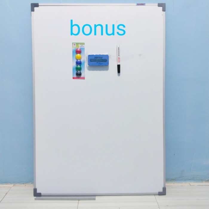 

TERBARU Whiteboard / papan tulis magnetic vertikal uk 60x90 Cm