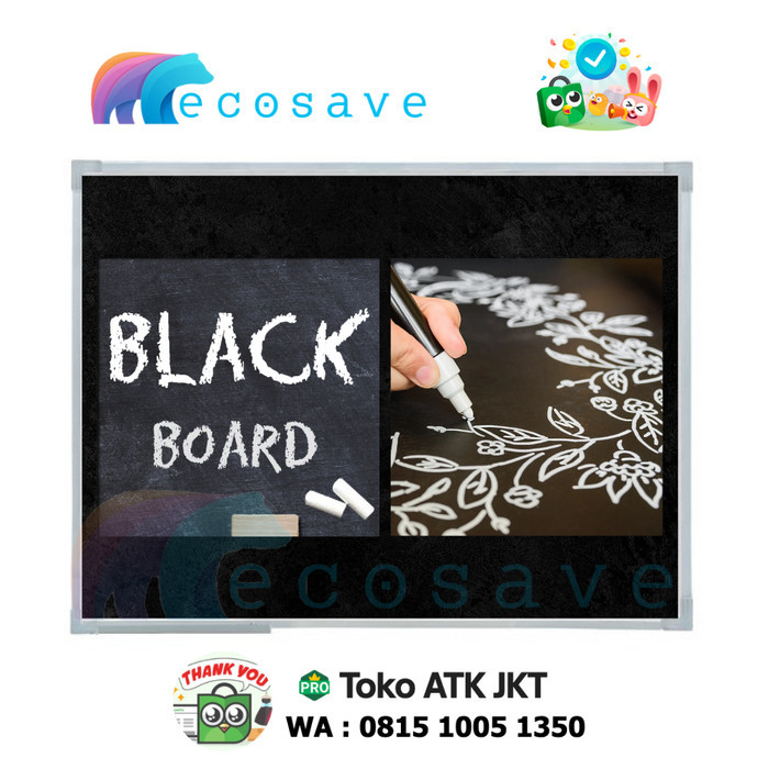 

TERBARU Blackboard Spidol 60x120 cm Papan Tulis Hitam 120x60 Tanggung PROMO!