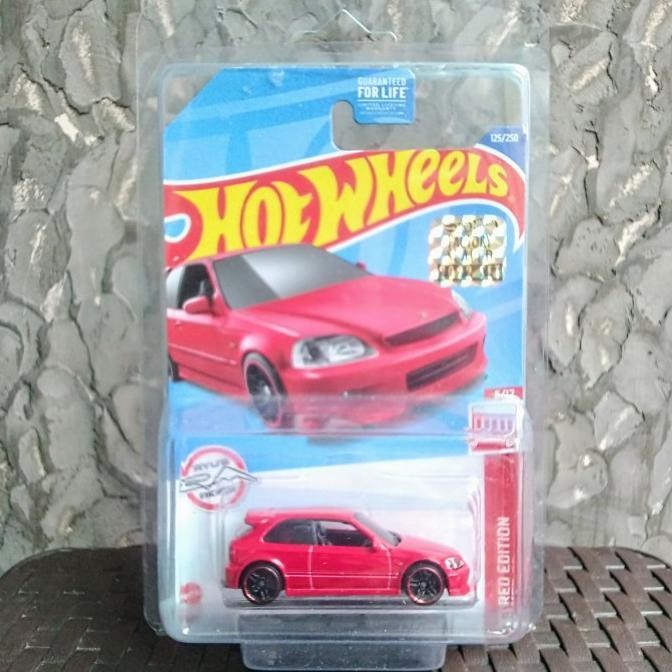 Hot Wheels Fs Red Edition '99 Honda Civic Type R Ek9