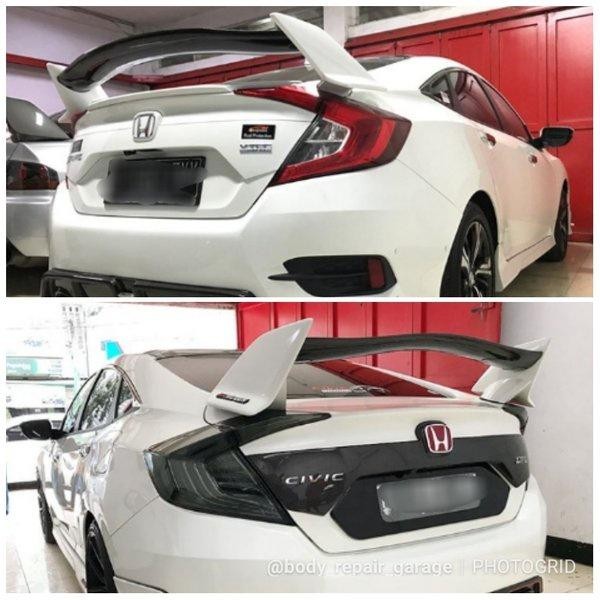 Wing Spoiler Honda Civic Turbo Putih - Grt