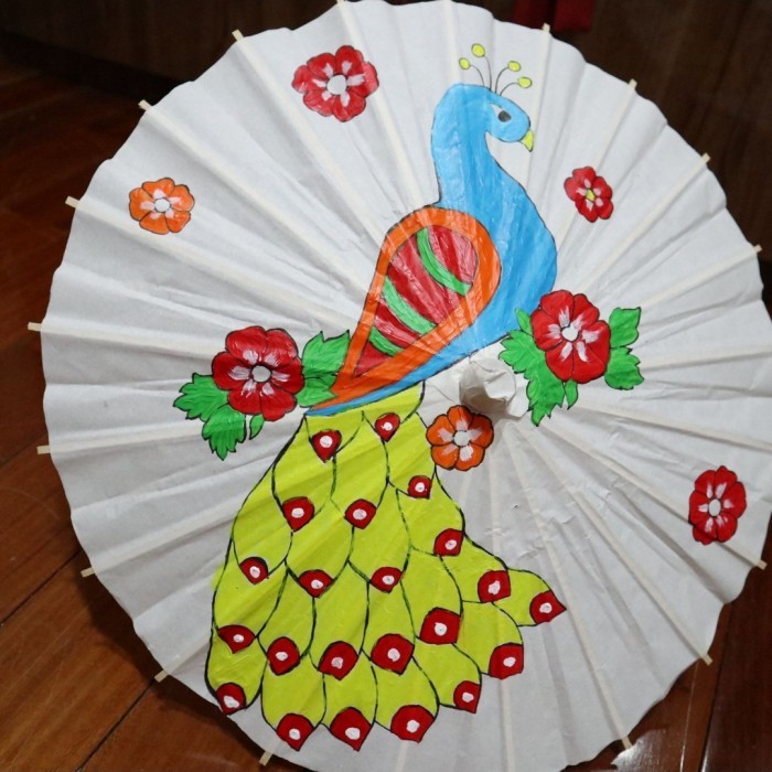 DIY Paper Parasol/hiasan sincia/imlek anak/painting kit