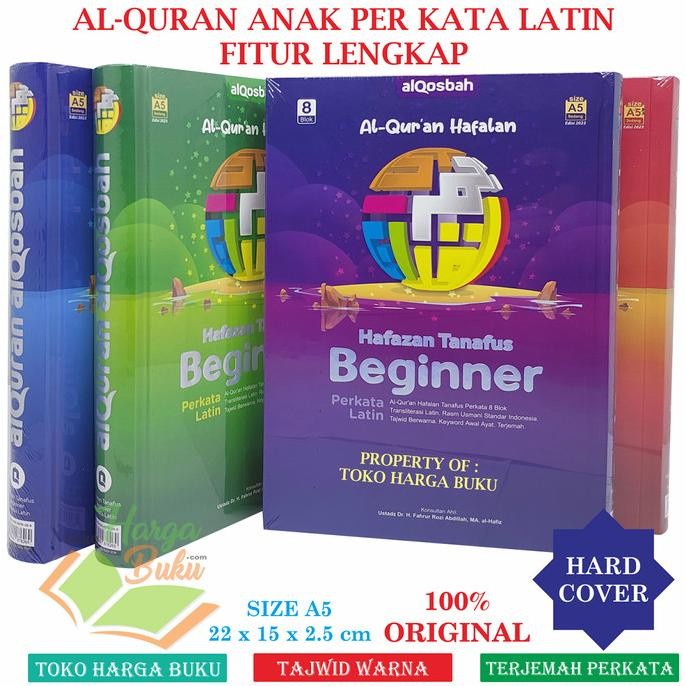 

Al-Quran Hafazan TANAFUS Beginner Perkata Latin A5 HC 8 Blok Terjemah