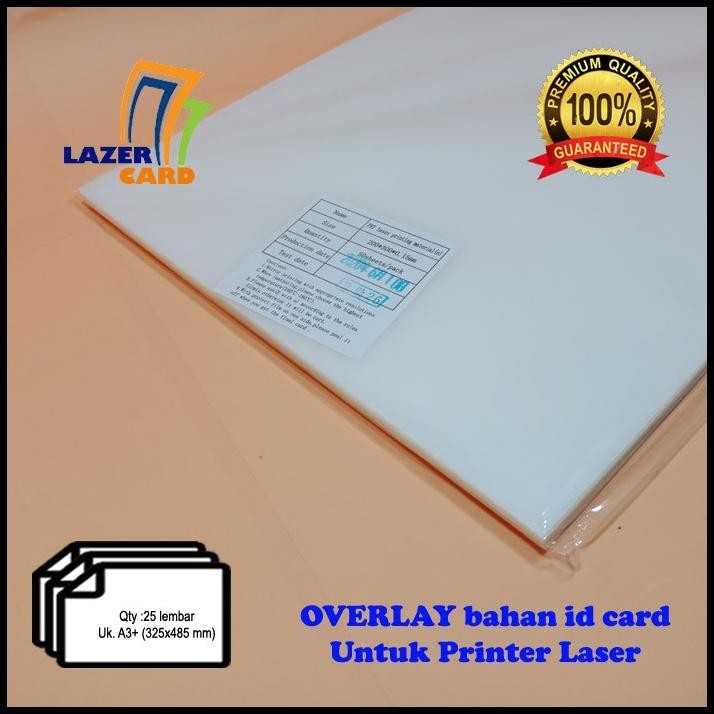 

Bahan Pvc Id Card 25 Lembar - Overlay (Untuk Laser Printer) A3+