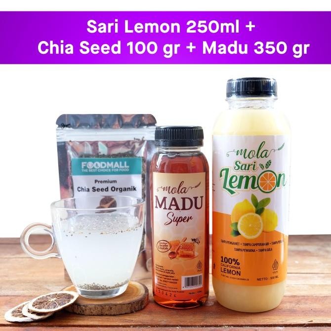 

Terbukti ! Paket Diet Langsing Sari Lemon + Chia Seed 100gr + Madu 350gr