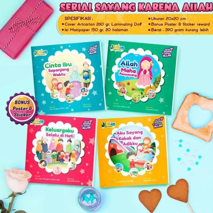 

Buku Cerita Anak Serial Sayang Karena Allah - 1 set 4 Buku