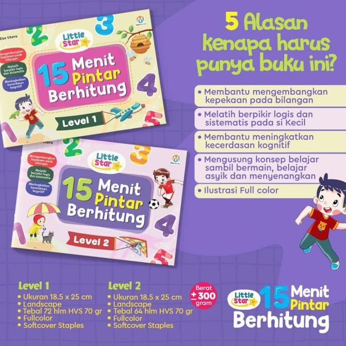 

Paket Buku Aktivitas Anak Little Star 15 Menit Pintar Berhitung