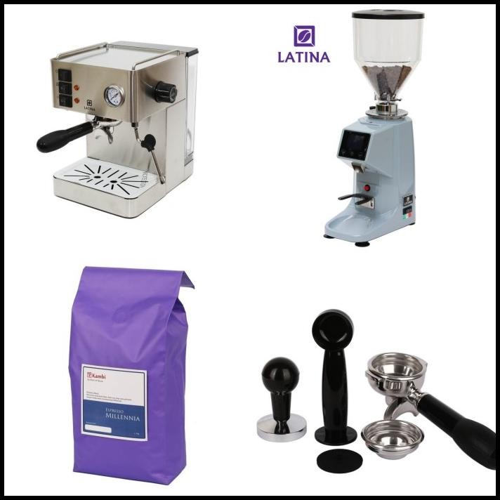 Paket Espresso Machine Latina Primo+ Grinder Dx60-E Vega + 5Kg Kopi