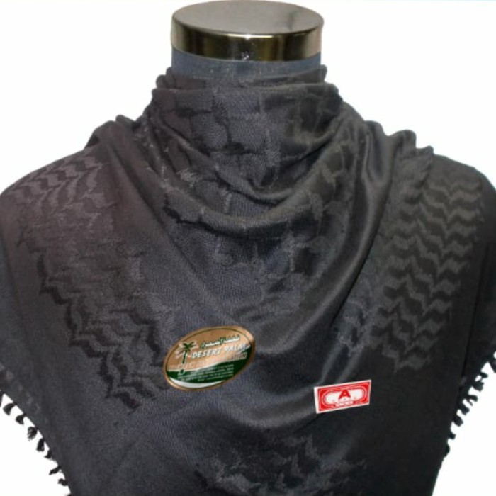 MURAH Sorban India Arafat Hitam Putih / Sorban Putih Kotak - Hitam-Hitam