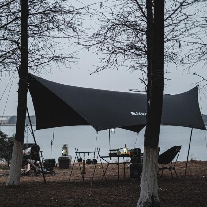 Flysheet Kanopi Blackdog Bd-Tm003 Hexagon Tarp Canopy Vinyl Besar