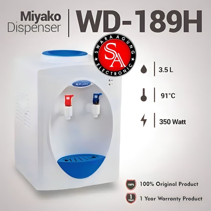 Dispenser Portable Hot & Normal Miyako Type:WD-190PH (Medan-GOSEND)