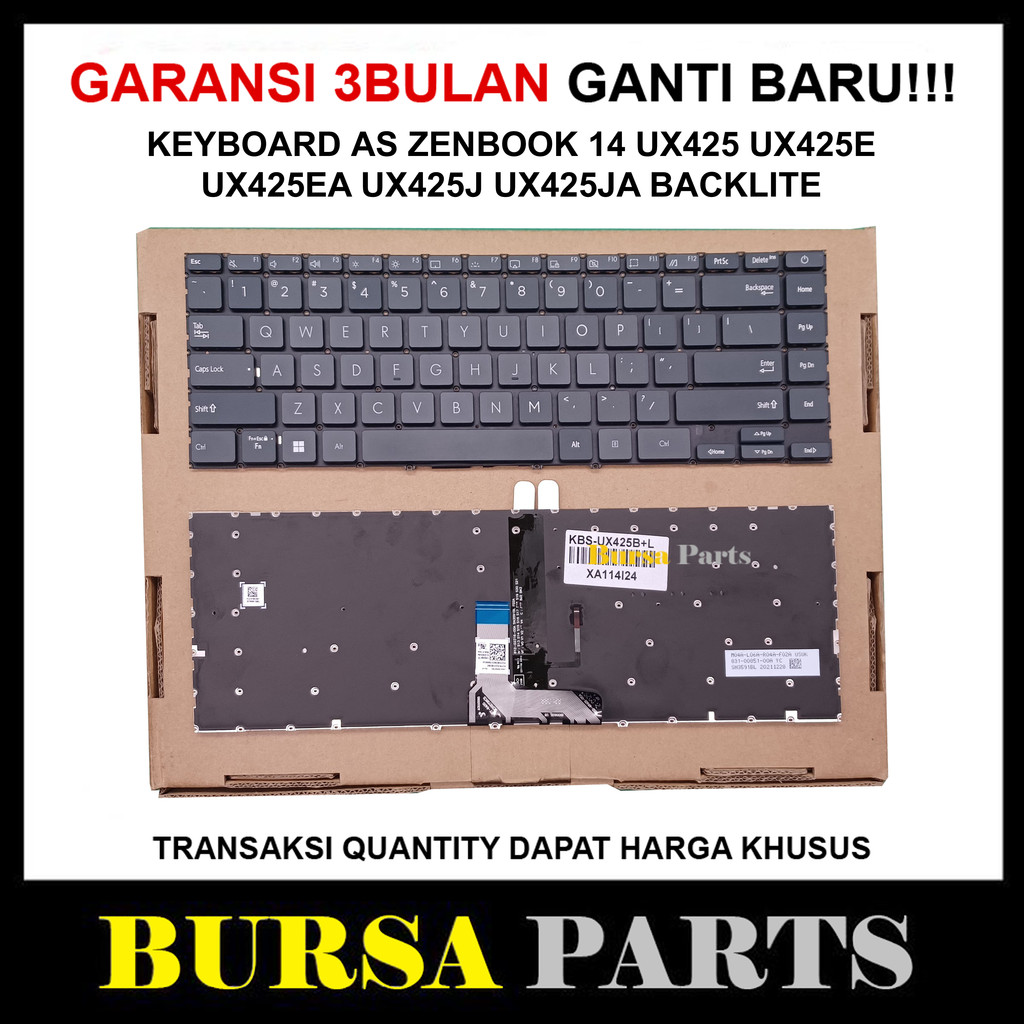 Keyboard AS Zenbook 14 ux425 ux425e ux425ea ux425j ux425ja Backlite