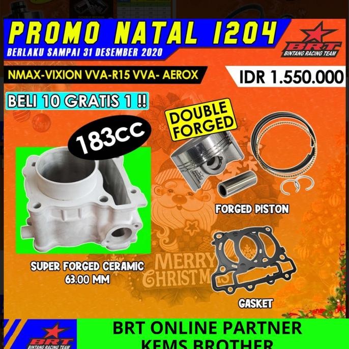 BLOK BRT NMAX AEROX BOREUP 63MM