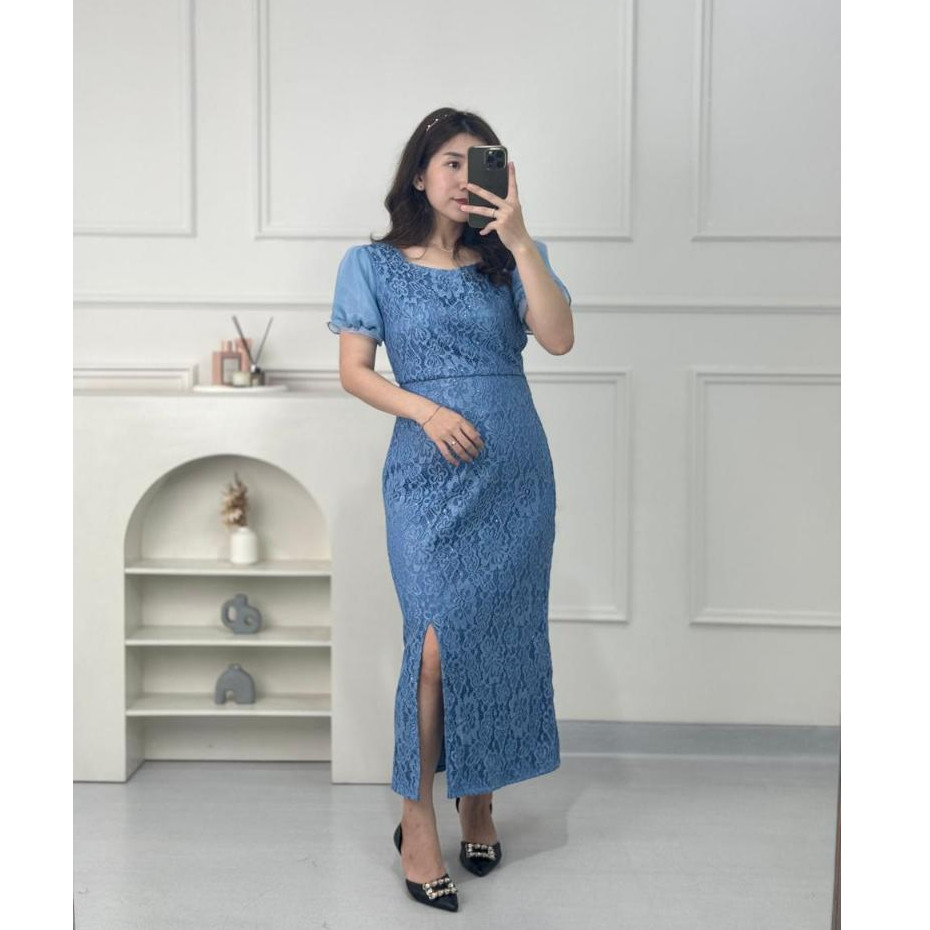 Dress Prmpuan Pakaian Dresas 12.12 Cewek Korean Style Gaung Premium Wanita Dewasa Gereja Gaun Seraga