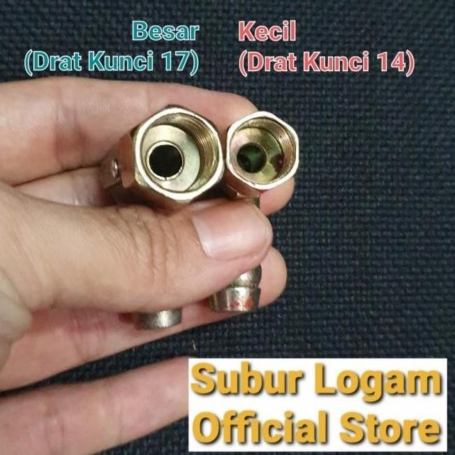 READY Nepel Sambungan L Selang Untuk Kompor Tanam Gas Rinnai Getra Suggo dll