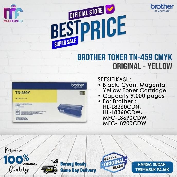

Brother Toner Yellow TN-459Y (Super High Yield) / TN-459 Y Original