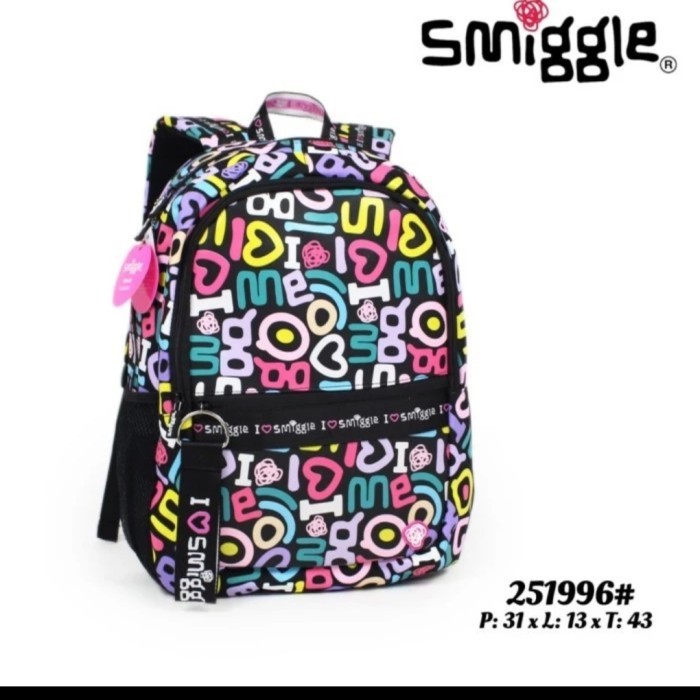 Smiggle Ori Backpack I Love Smiggle/Tas Ransel Anak Cewek/Tas Smiggle