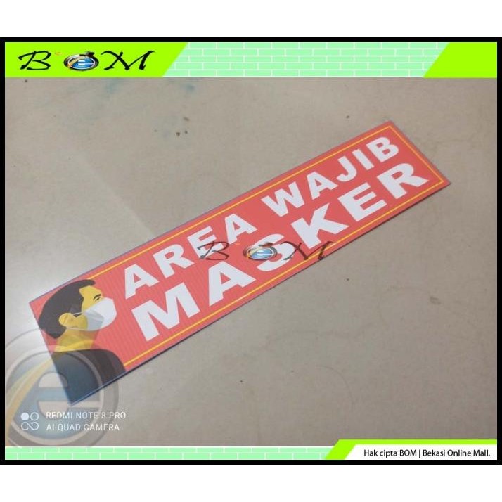 

TERBARU STIKER STICKER TULISAN AREA WAJIB MASKER COVID CORONA !