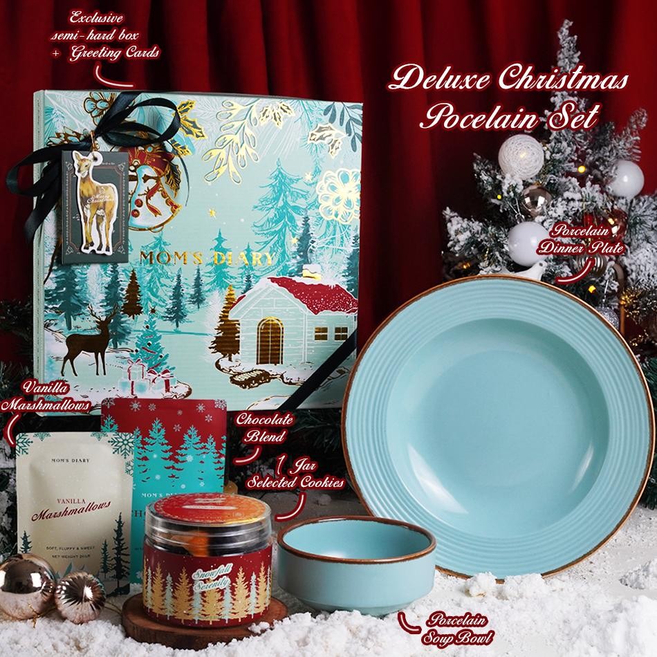 

CR - [Khusus Instant & Sameday] Hampers Natal / Christmas Hampers / Parcel Natal - Deluxe Hampers - Set Piring dan Kue Kering Natal FREE Box & Kartu Ucapan TERLARIS