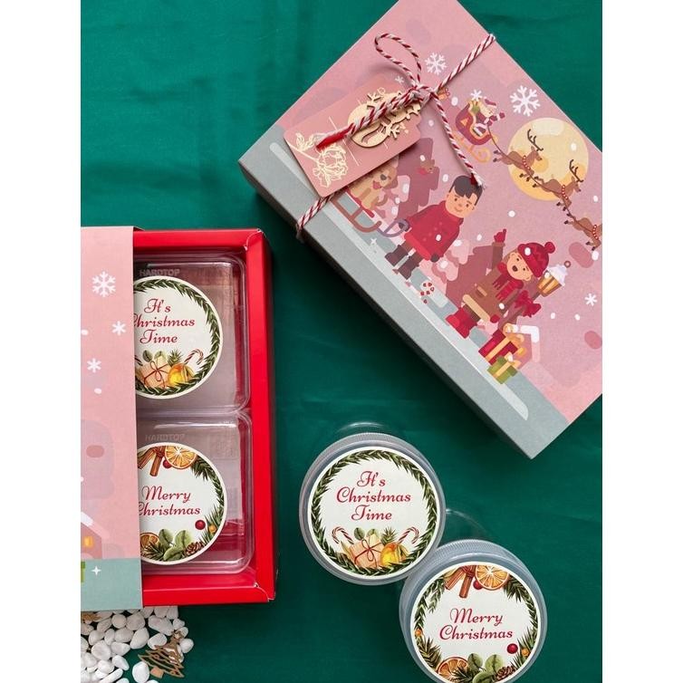 

CR - MIN ORDER 5PCS / BOX PREMIUM / KOTAK KUE NATAL TAHUN BARU 21x21x7 cm TERLARIS