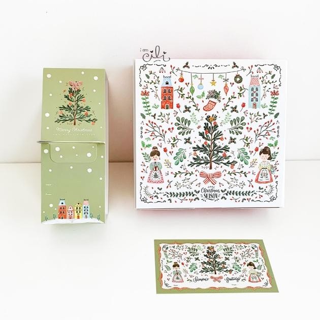 

CR - (BOX 20 x 20 x 8 cm NATAL) kotak kue kering bolu lapis toples natal christmas (10 pcs) TERLARIS