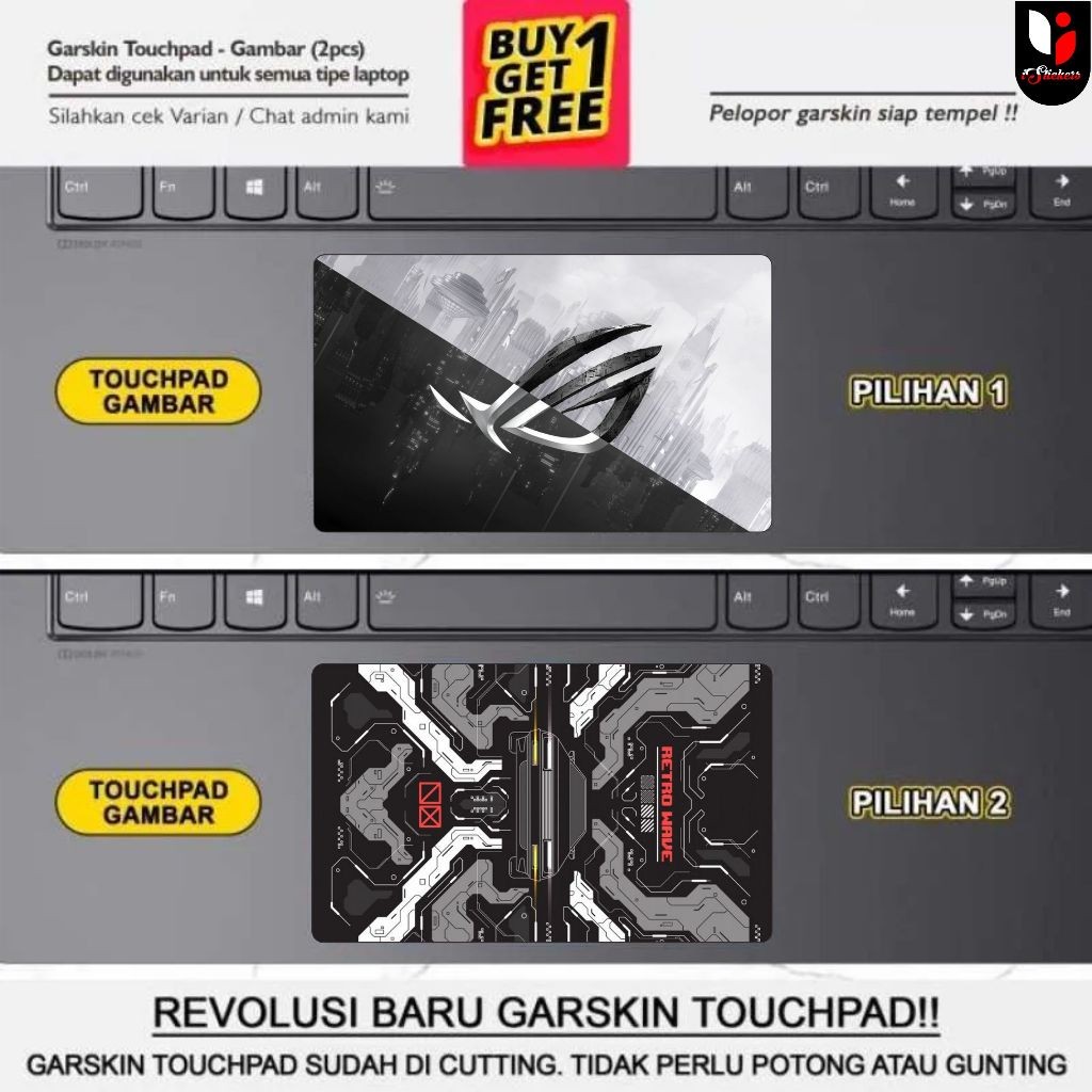 

Touc Laptop Buy 1 Get Casing/Case Stiker Skin Wrap CUSTOM - Premium Quality