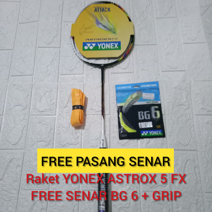 Raket BADMINTON YONEX ASTROX 5 FX FREE SENAR BG 6 + SENAR FRAASER