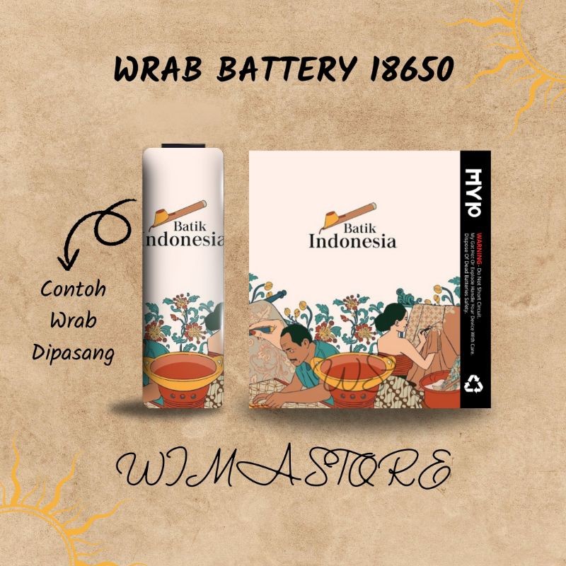 

Stiker Wrap Baterai 18650 Motif Trad Untuk Melindungi Casing/Case Skin CUSTOM - Premium Quality