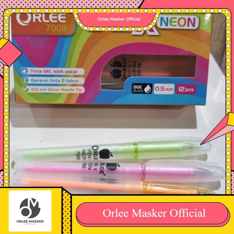 

PULPEN IPEN X NEON Orlee 1 pcs tinta hitam 0,5mm bergaransi