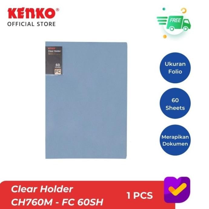 

BARU CLEAR HOLDER METALIC COLOR KENKO 60 SHEETS