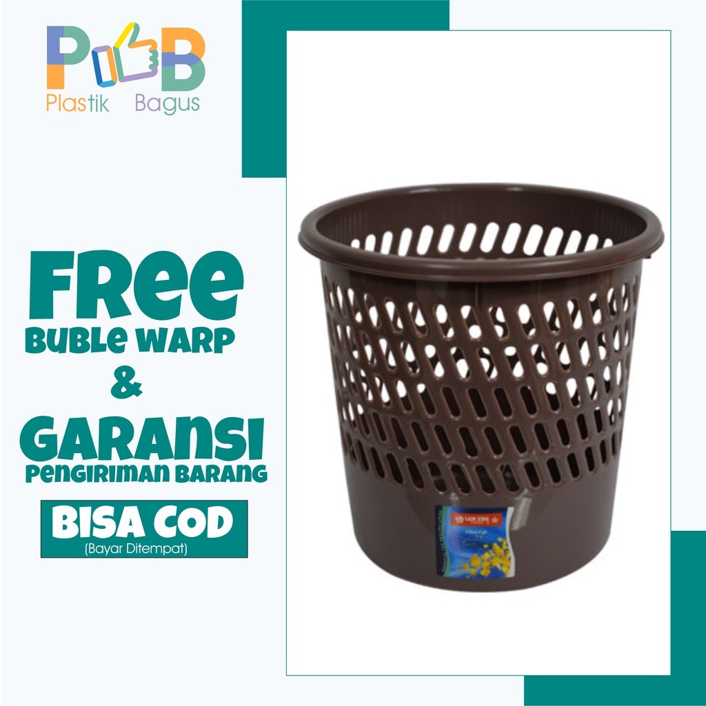 Tempat keranjang sampah kamar mandi kantor toilet 10 L Lion Star C-30 grill bin
