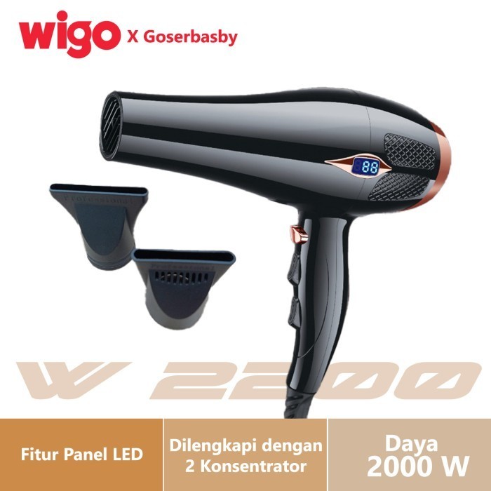 Hair Dryer Wigo 2200 led 2000 watt Bergaransi