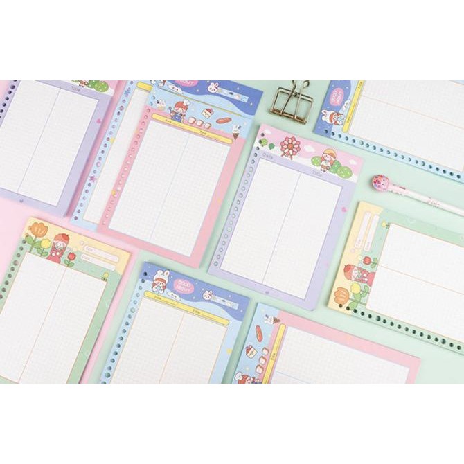 

BARU LOOSE LEAF B5 KARTUN GIRL AND ANIMAL 100GSM