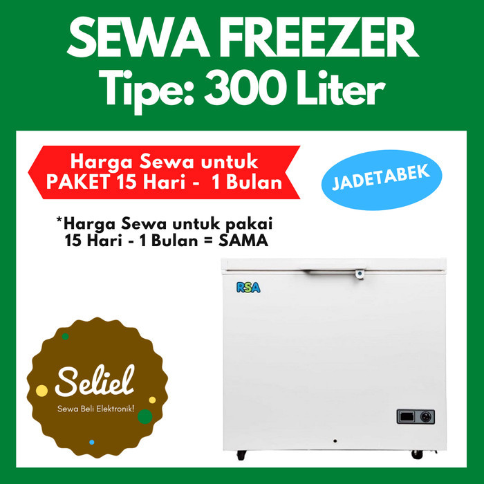 SEWA (15 HARI - 1 BULAN) FREEZER 300 LITER RSA CF-310 GEA SHARP MURAH