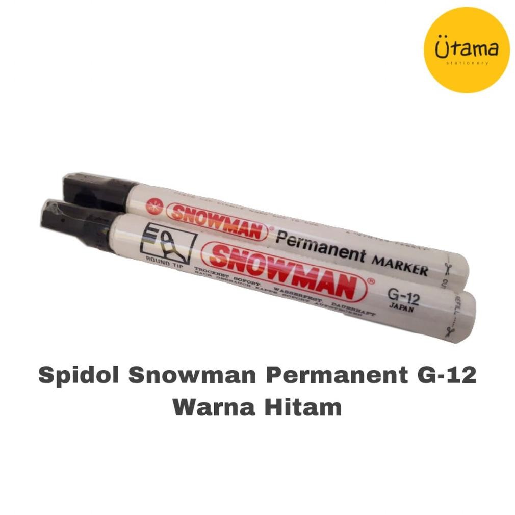

Terlaris Spidol Snowman Permanen G-12 Hitam/Permanent Marker G12 Black (Grosir 6Pcs @6.250)