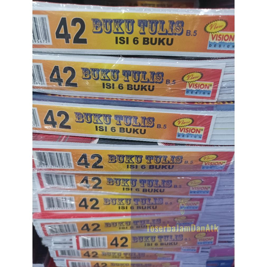 

Terbaru Buku Tulis Vision Sekolah / Buku 42 Lembar Isi 6 Buku / Buku Pelajar 1 Pack