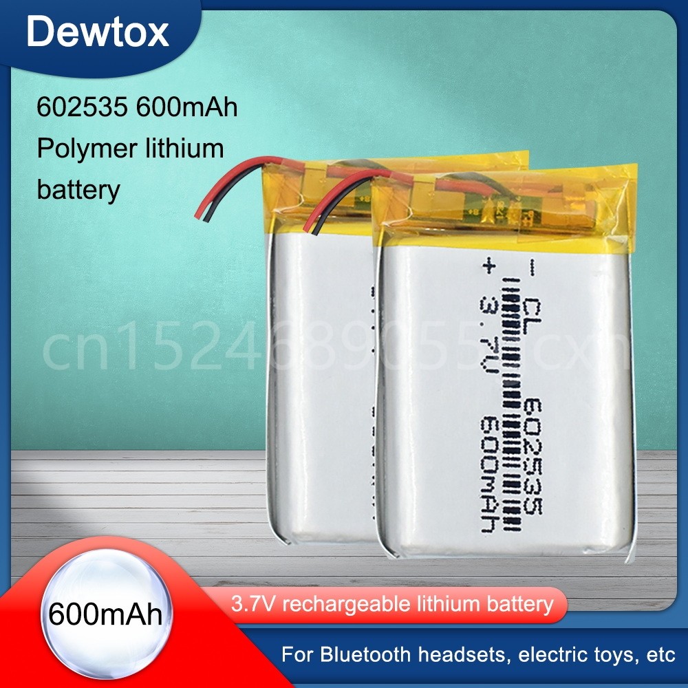 3.7V 600mAh 602535 Lithium Polymer Li-Po li ion