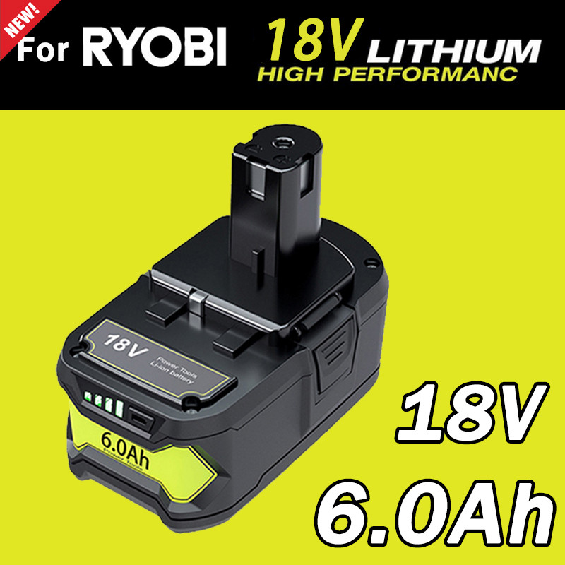 6Ah For RYOB18V Battery P108 18V One+ Plus Battery 18