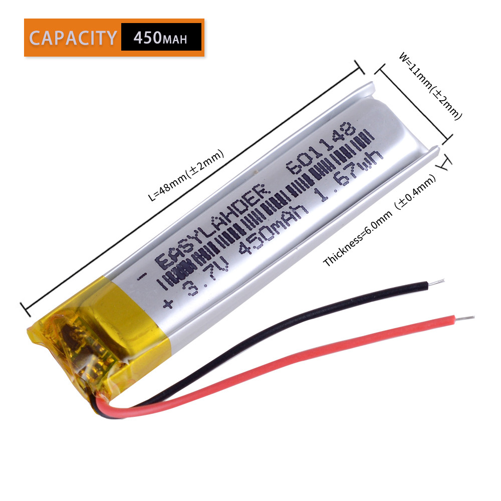 601148 601250 3.7V 450MAH accumulators in the mouse rat9